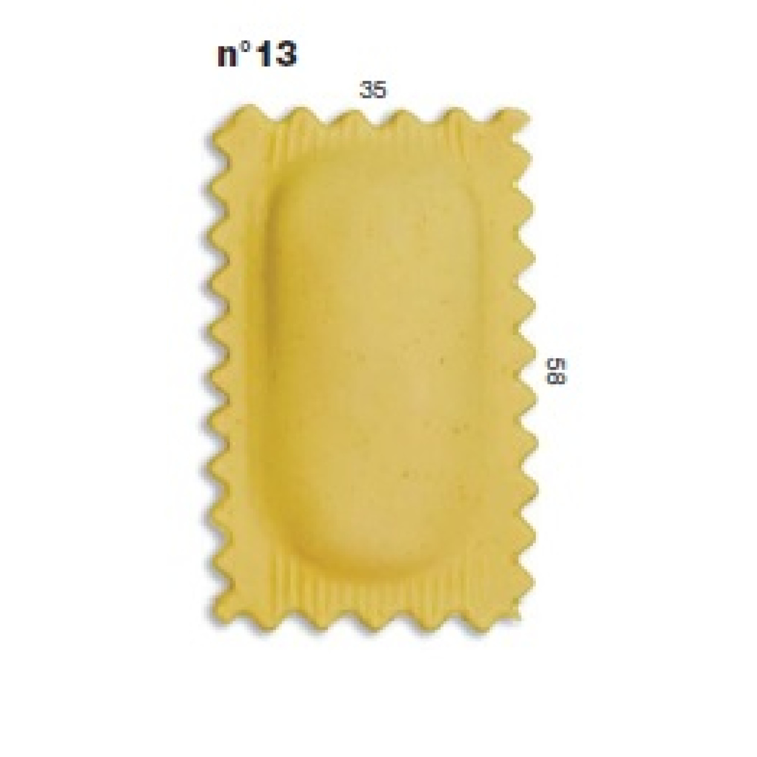 Матриця для равіолі La Monferrina Multipasta №13 (35х58мм)