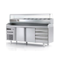 Стіл піцерійний Coreco MFP80-200-R290+DRAWERS+CASTORS