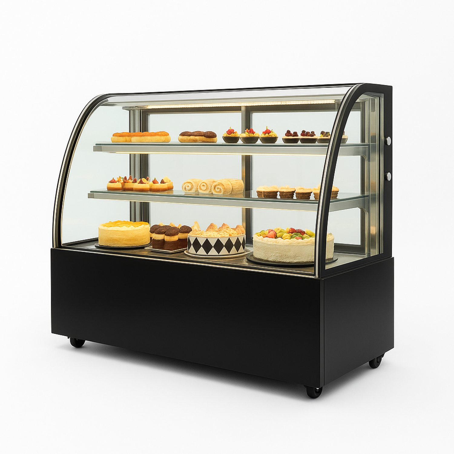 Вітрина холодильна HURAKAN HKN-LPD210 BLACK (1,2 м, кругла)