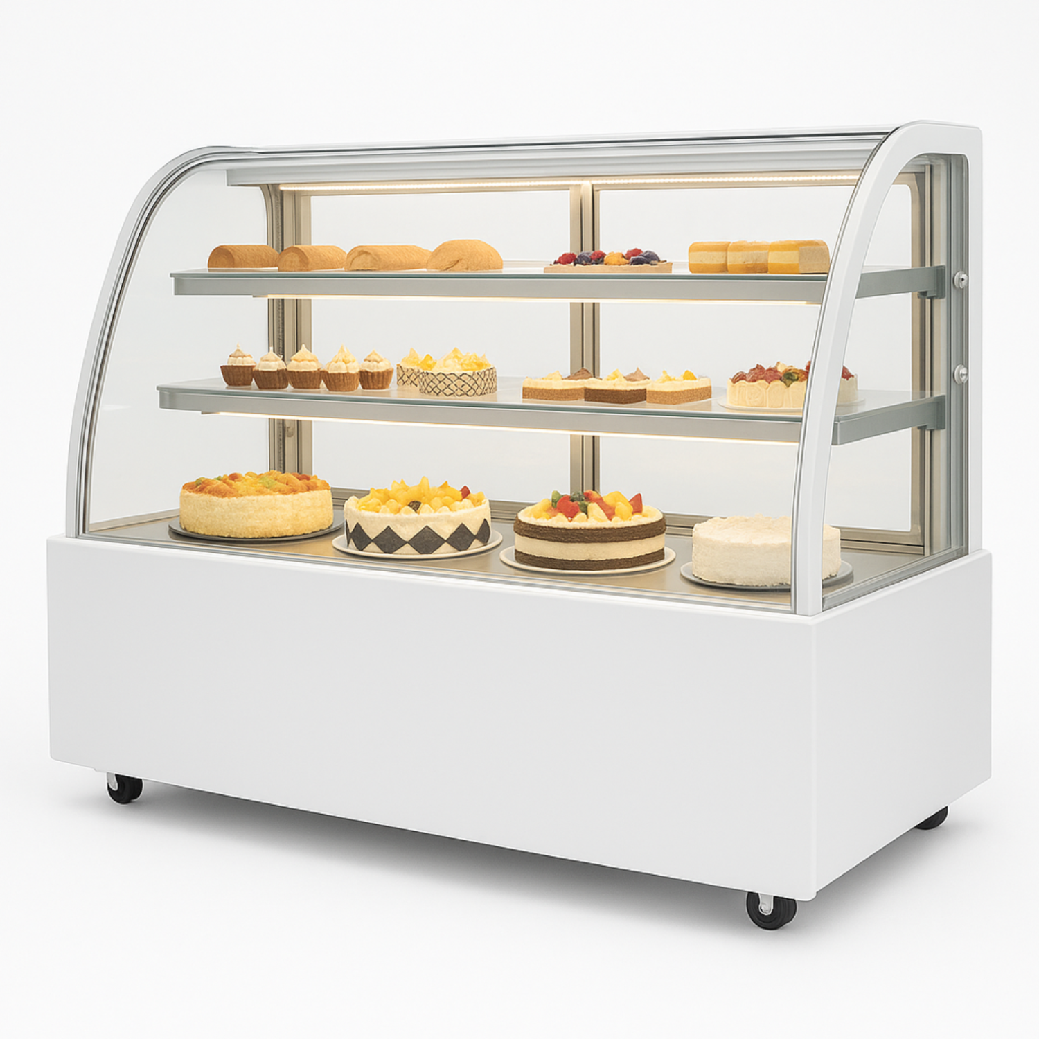 Вітрина холодильна HURAKAN HKN-LPD210 WHITE (1,2 м, кругла)