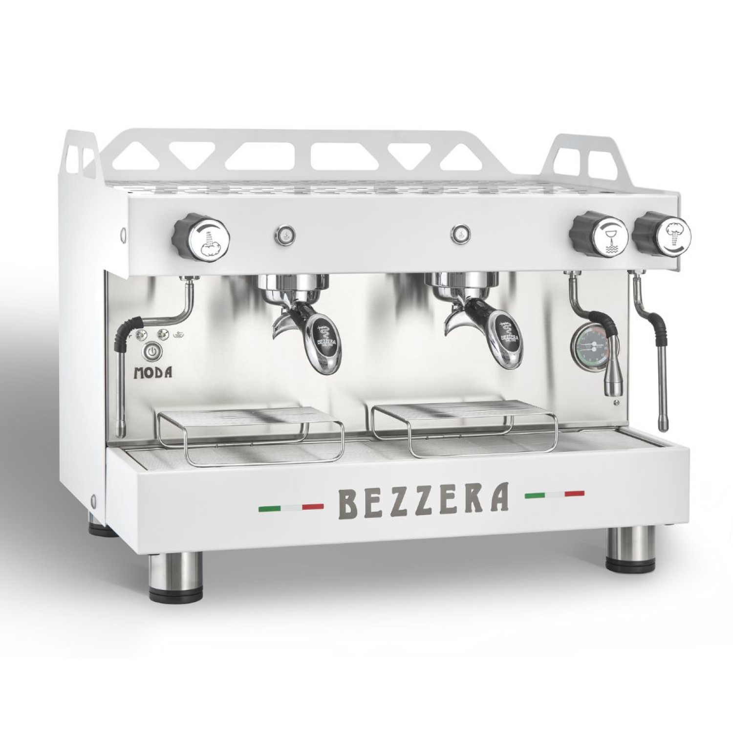 КАВОВАРКА BEZZERA ДВОХПОСТОВА НАПІВАВТОМАТИЧНА MODA PM/WHITE