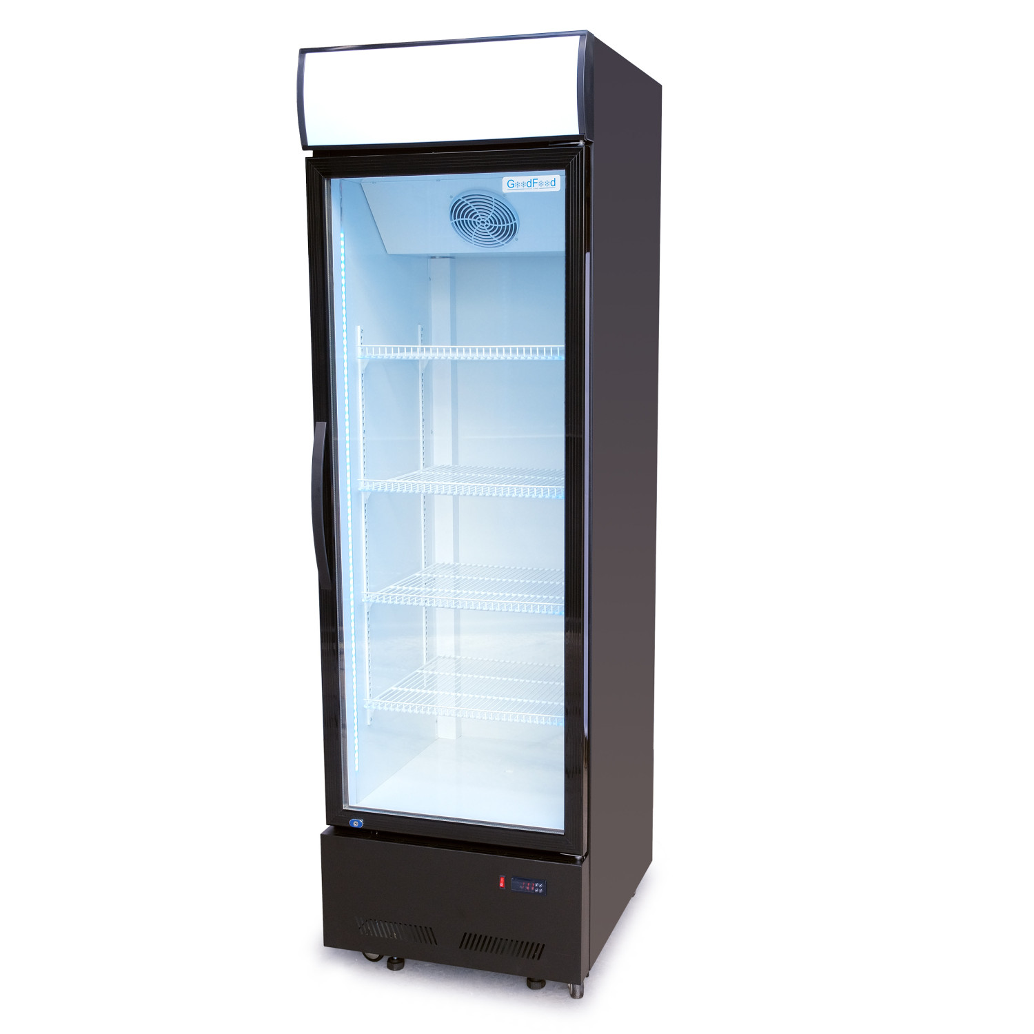 Шафа холодильна для напоїв GoodFood BC480BW2LED чорна-біла