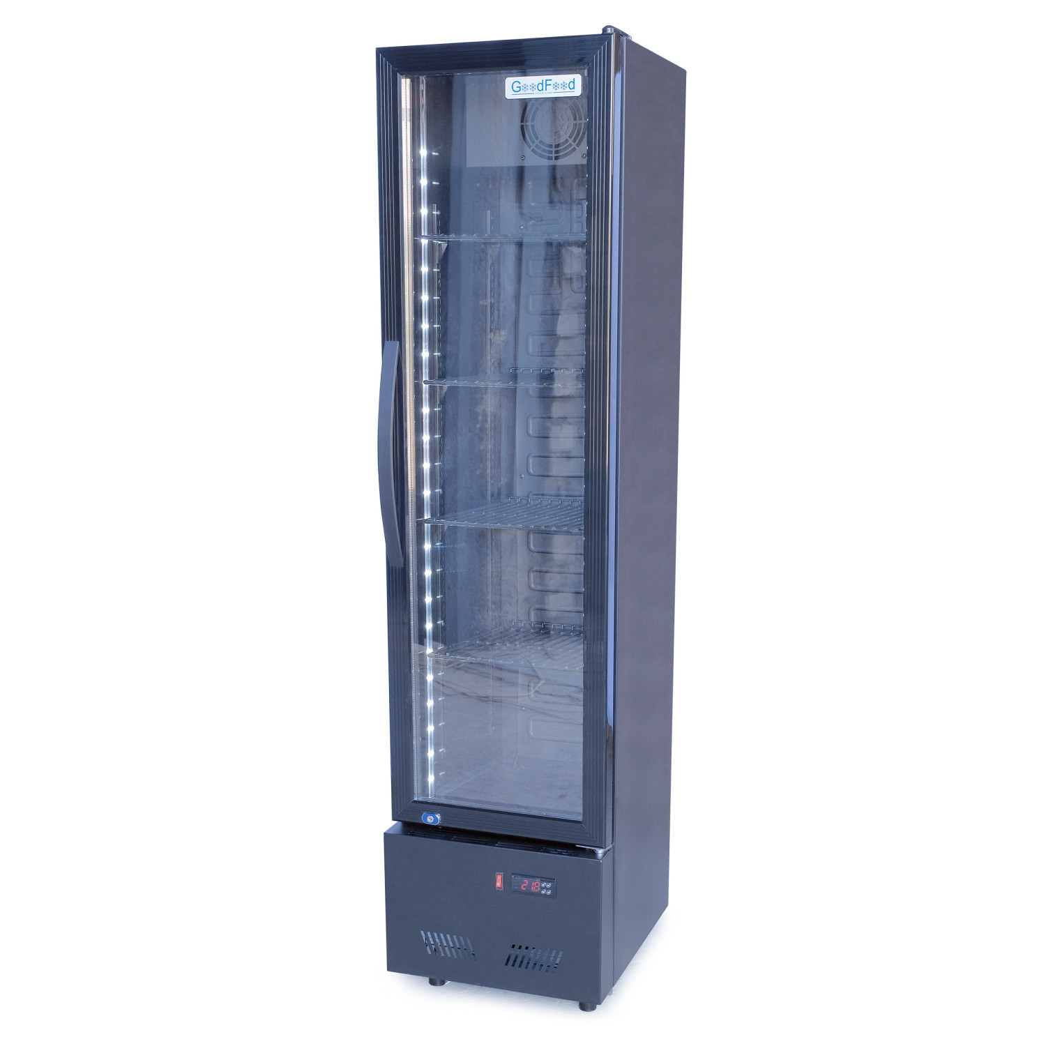 Шафа холодильна для напоїв GoodFood BC160NBB2LED чорна-чорна