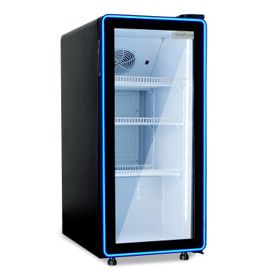 Шафа холодильна для напоїв GoodFood BC170NBW2LEDBLUE чорна-біла