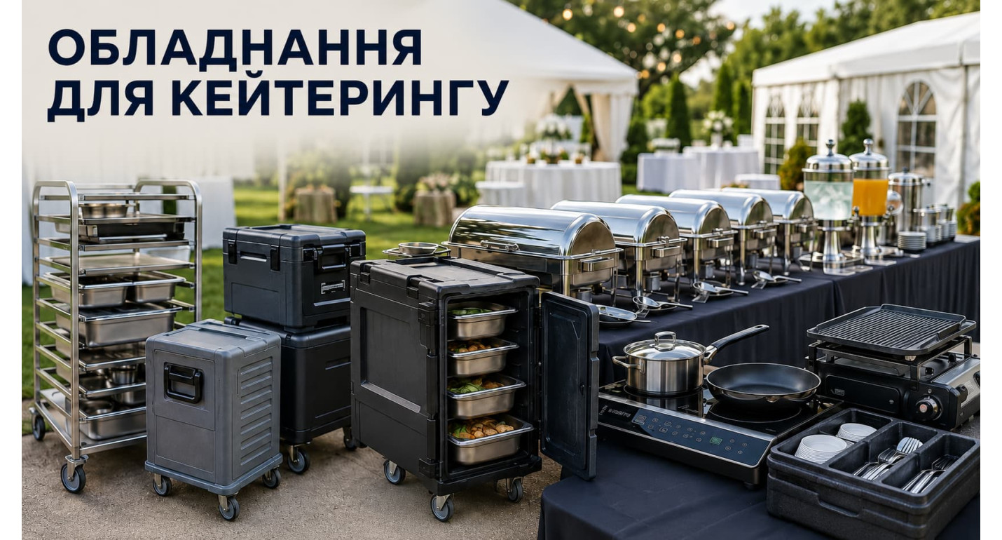 Як підібрати професійне обладнання для кейтерингу: мобільність, зберігання, підігрів і транспортування