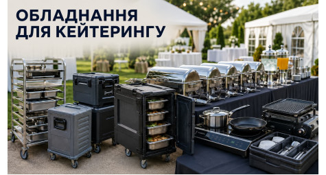 Як підібрати професійне обладнання для кейтерингу: мобільність, зберігання, підігрів і транспортування